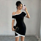 Women's One-Shoulder Slim-Fit Dress