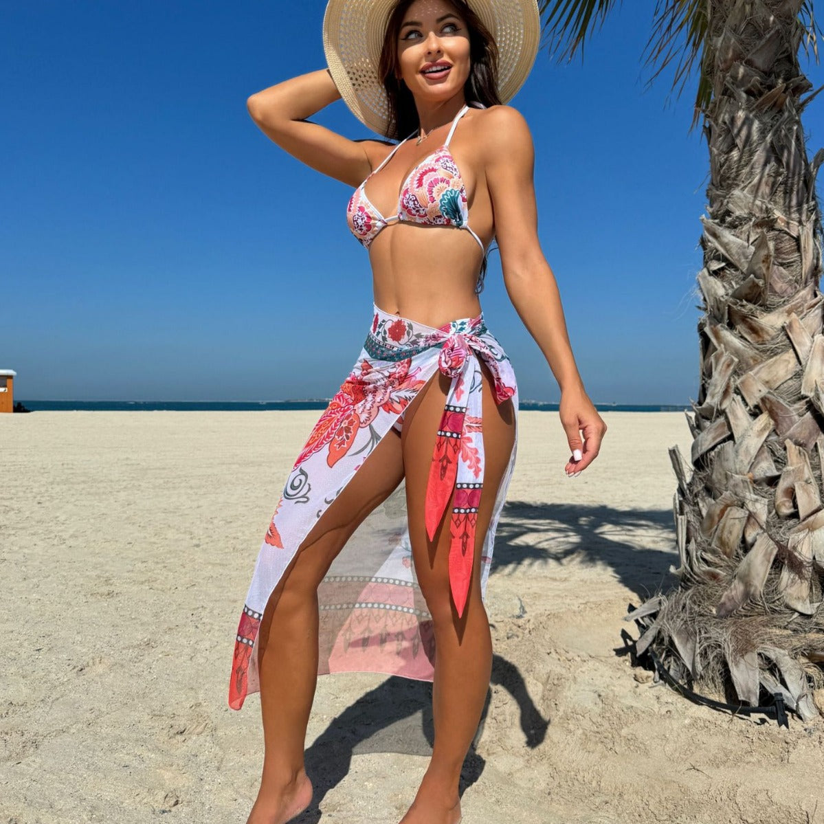 Three Floral Bikini Swimwear