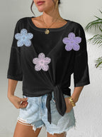 Black 3 Lace Flower