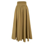 High Waist A Line Pleated Long Spring Elegant Sense Skirt