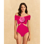 Rose Floral One-piece Swimwear