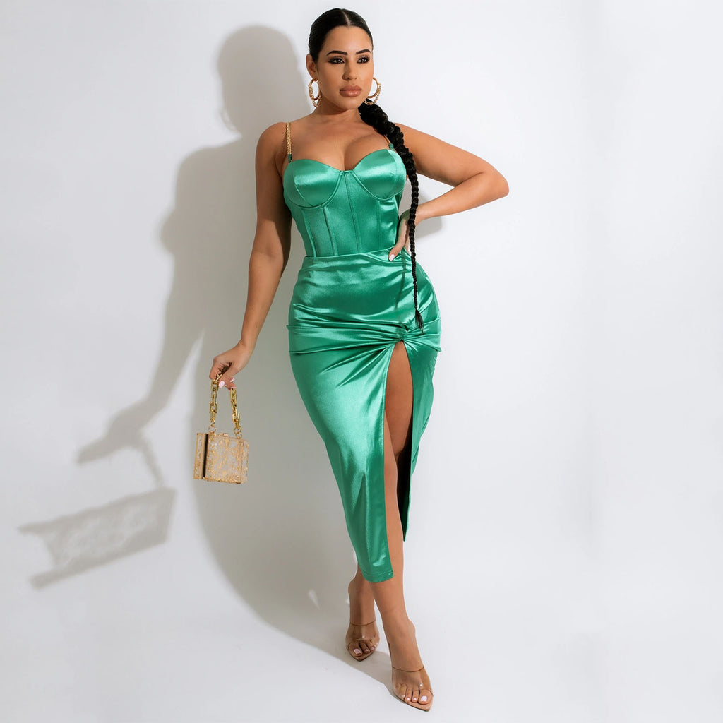 Women's Summer Irregular Asymmetric Solid Color Mid Length Dress