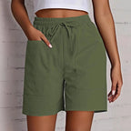 Summer Women Clothing Solid Color Pocket Loose HW Casual