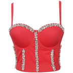 's Drill Chain Camisole Beaded Wrapped Chest Shaping Non-Slip