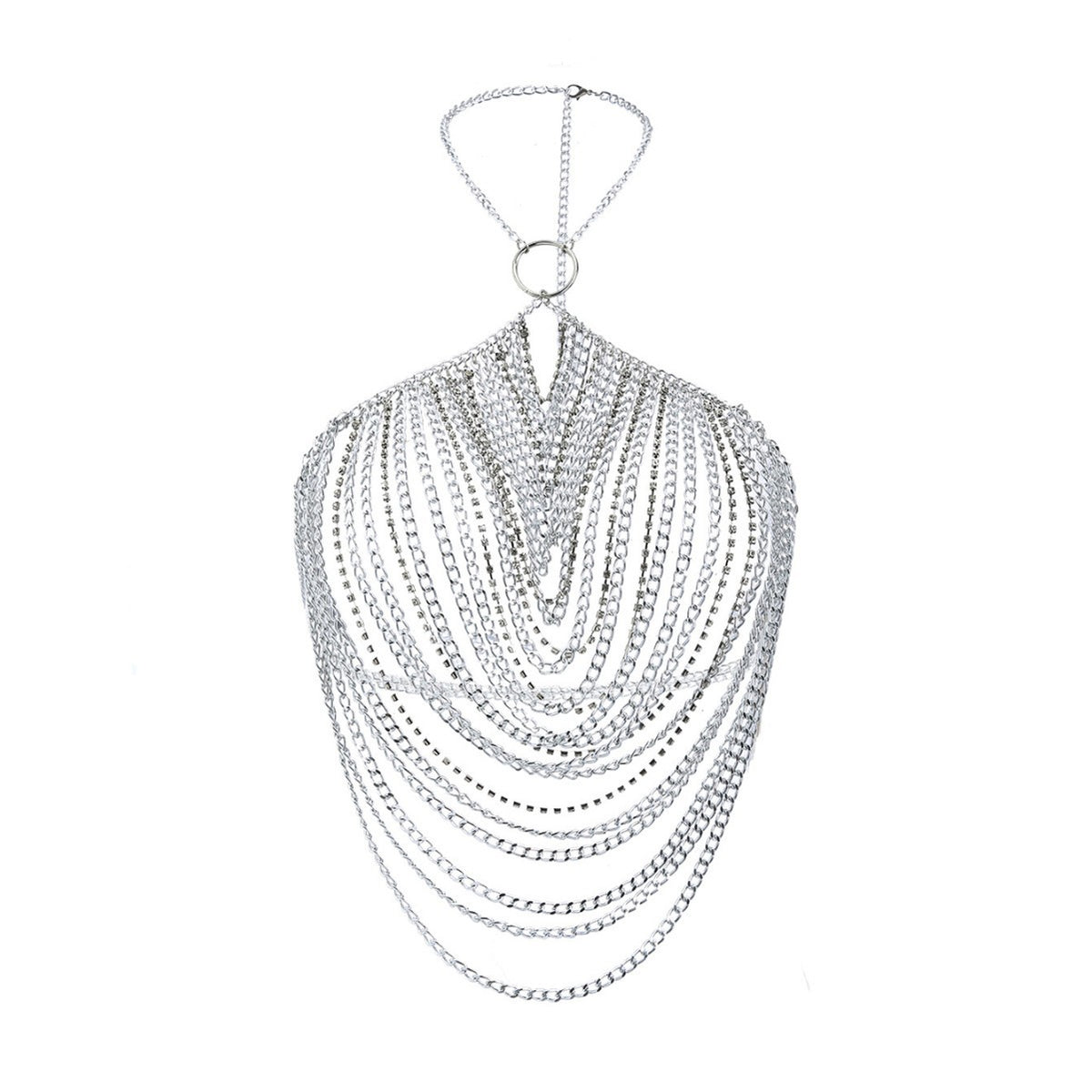 Multi Layer Body Cha Wrapped Chest Backless Chest Necklace 's