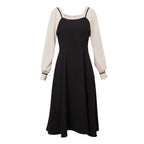 Women's Square-Neck Long-Sleeve Office Dress