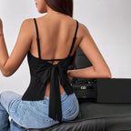 Women’s U-Neck Backless Spaghetti-Strap Top