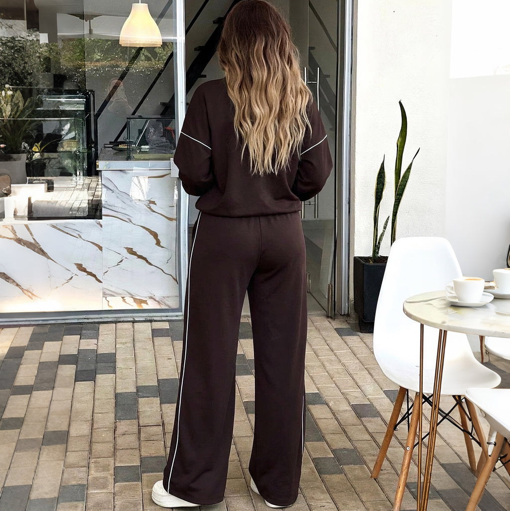 Women's Drop-Shoulder Casual Two-Piece Set