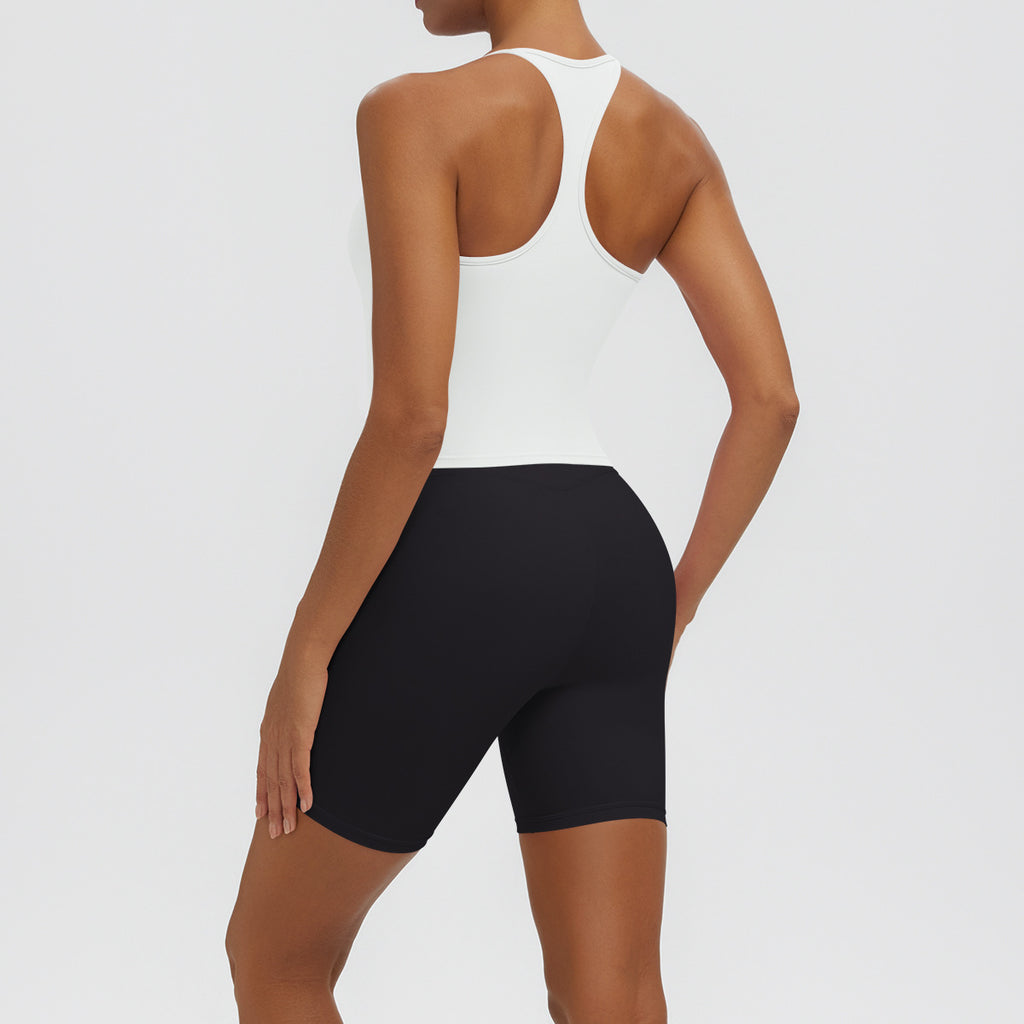 Vest White Shorts Black