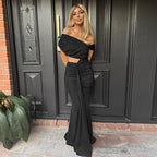 Women's One-Shoulder Pleated Cutout Dress