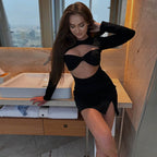 Tube-Top Cutout Sheath Dress