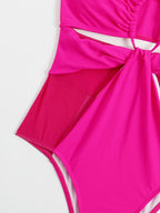 Solid Color One-piece Swimwear
