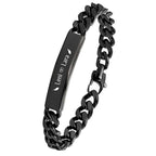 18K Gold Bracelet Laser Laser Letter Graphic Number