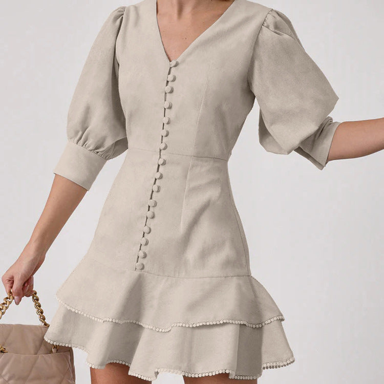 Cotton Linen A-Line Dress