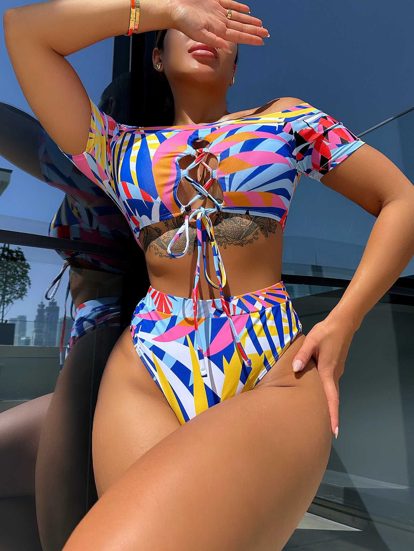 Printed Foreign Bikini Swimwear