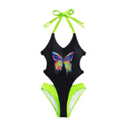 Contrast Color One-piece Swimwear