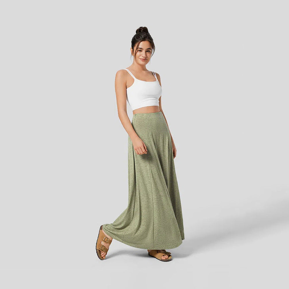 Women’s Casual Knitted Draped Swing Skirt