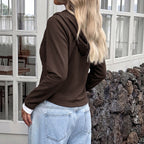 Women Clothing Long Sleeve Color Matching Top Autumn Winter