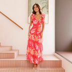 Women's Backless Pleated Dress