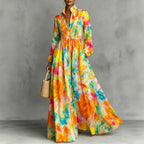 Women's Floral Print Shirt Dress