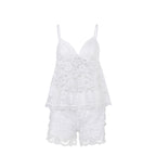 Women's Lace Camisole & Shorts Pajama Set