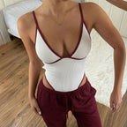 Striped Backless Camisole Top for Women
