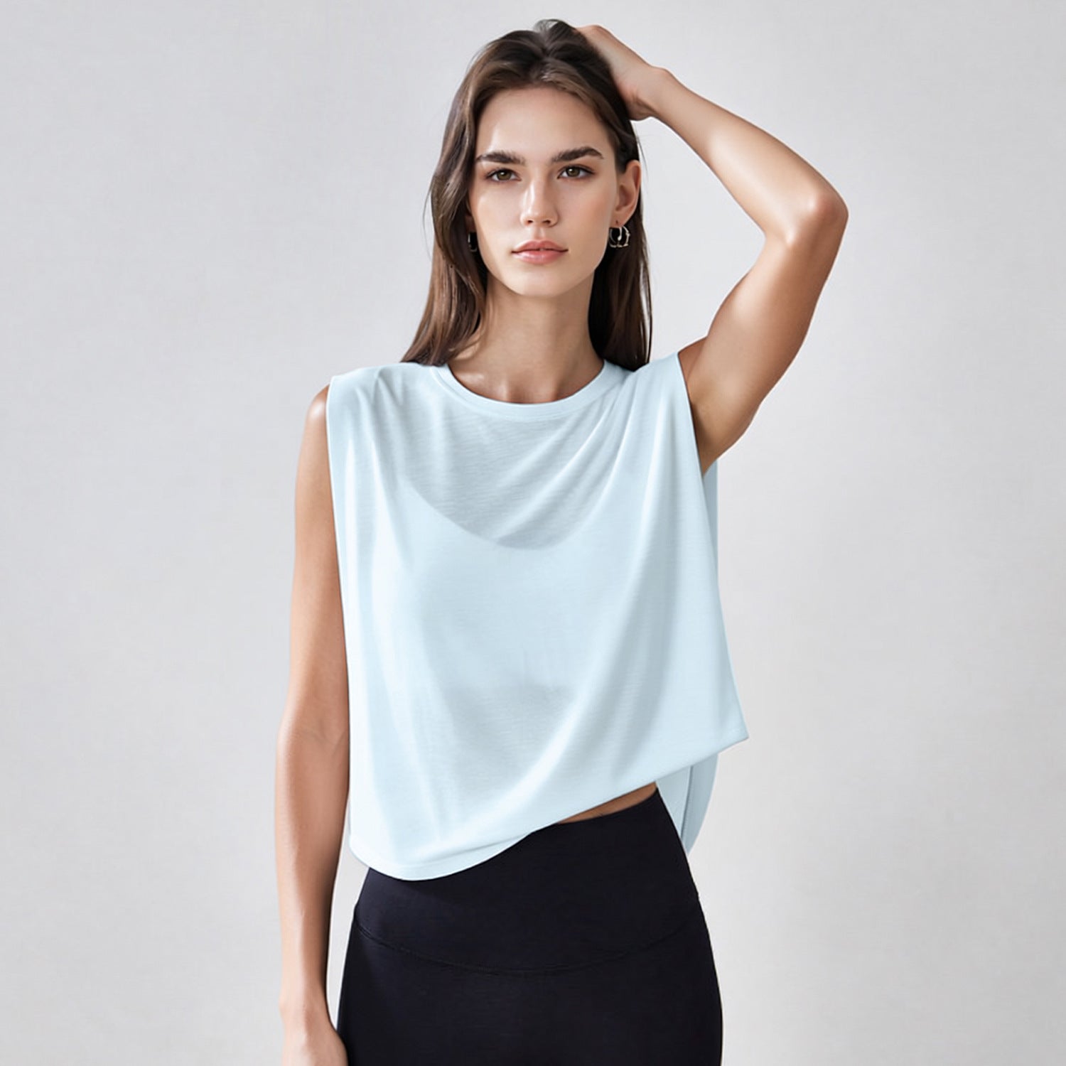 Sports Yoga Blouse Women SL Sports Vest Loose Pilates
