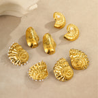 Beach Vacation Pearl Conch Stainless Steel Studs Vintage Premium Graceful Personality Titanium Steel Earrings