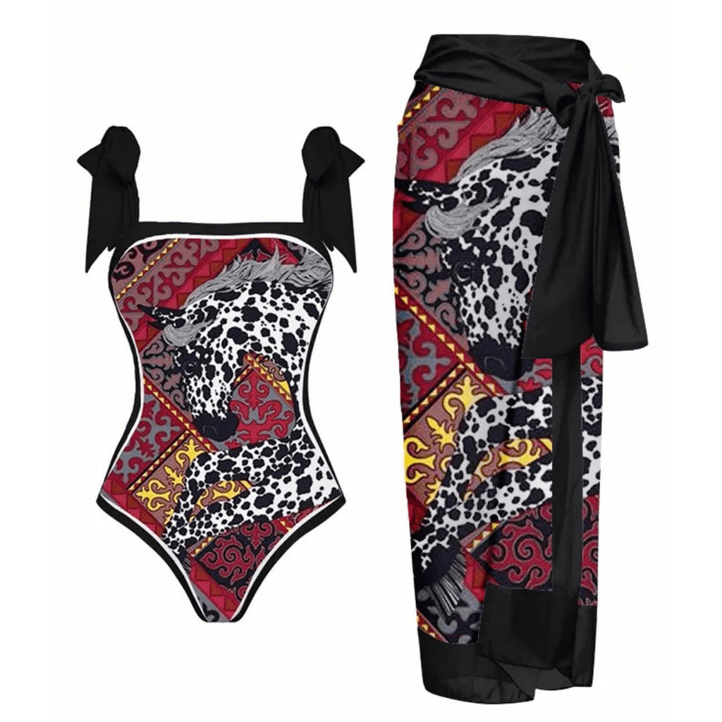 Multi Color One-piece Swimwear