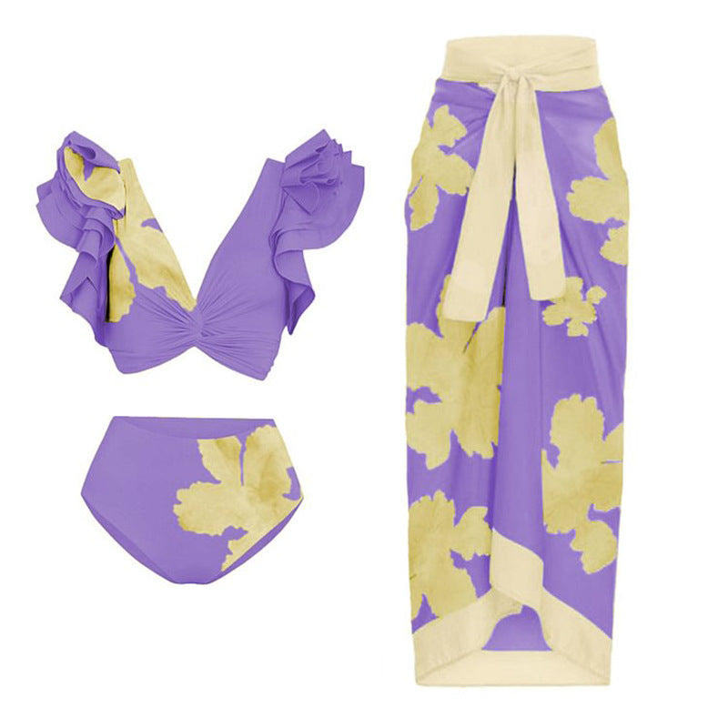 Split Lotus Bikini Swimwear