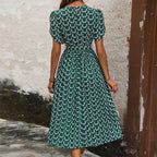 Floral Print Short-Sleeve Dress