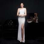 Women's Colorful Sequin Party Evening Dress Long Slim Fit Bridal