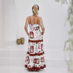 Women's off Neck Lace Splicing Sling Dress
