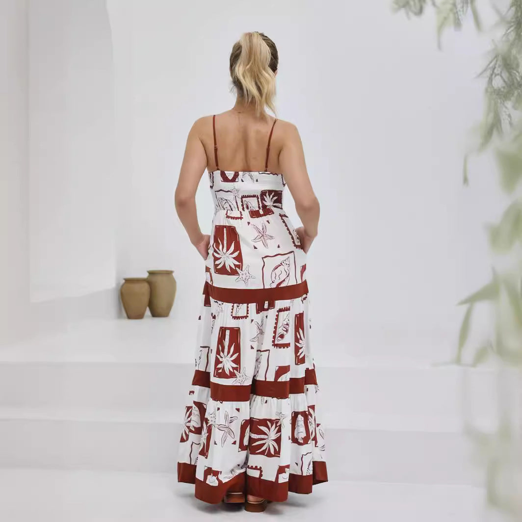 Women's off Neck Lace Splicing Sling Dress
