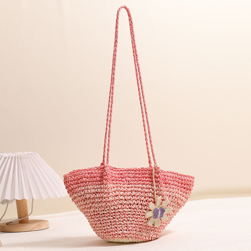 Women's Floral Bag Gradient Color Bag Shoulder Bag