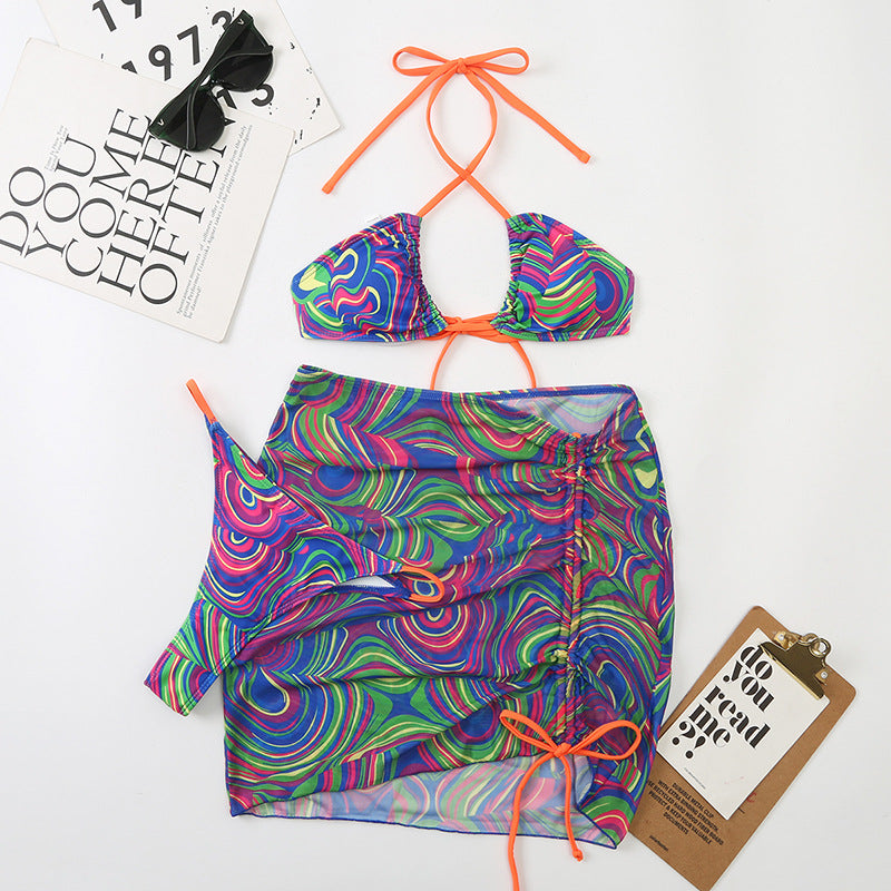 Mesh Split Bikini Swimwear