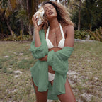 Crepe Shirt Bikini Swimwear