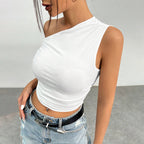 Women’s One-Shoulder Slim-Fit Knit Top