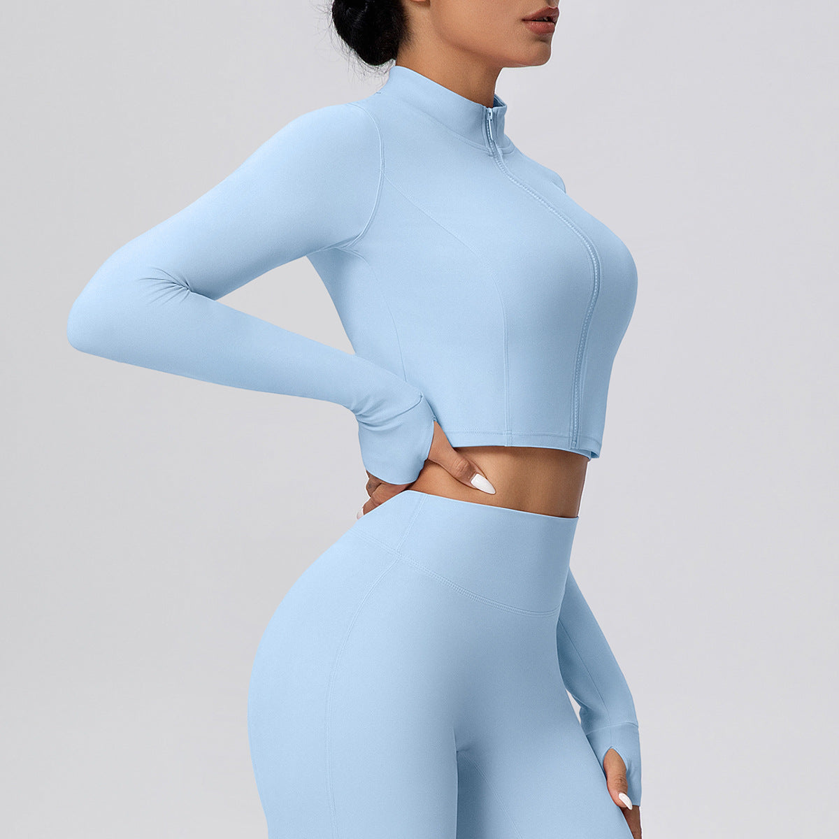 Women's Cropped Zip-Up Yoga Jacket