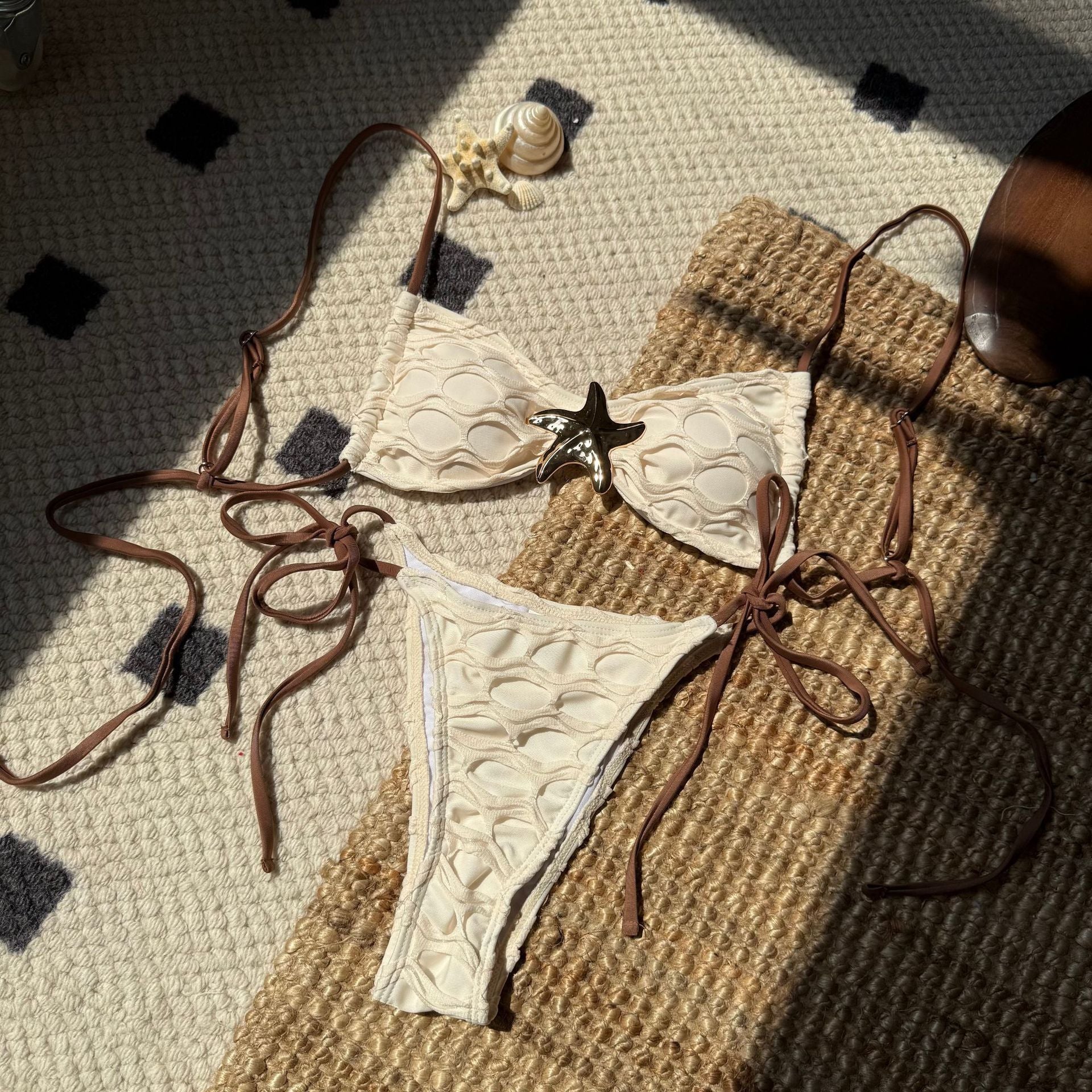Backless Mesh Bikini Swimwear