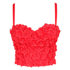 Women's Floral Beaded Corset Top