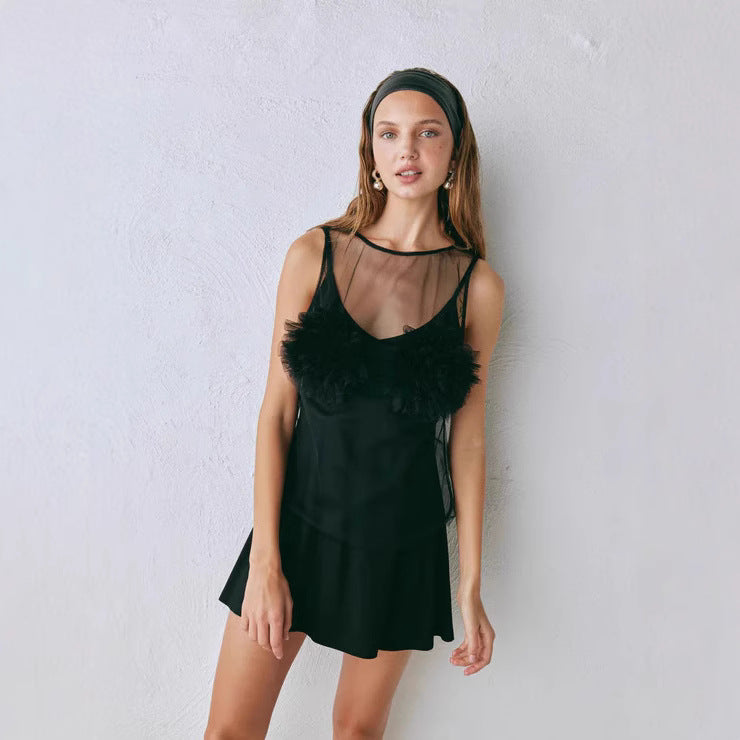 Women's Mesh Hollow Out Cutout Top