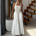 Women's Backless Halter Dress