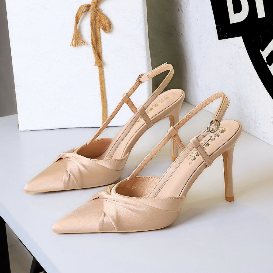 Women's High-Grade Stiletto Heels With Bowknot And Hollow-Out Detail