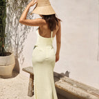Women's Twisted Halter Deep-V Sleeveless Top