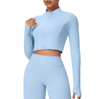Women's Cropped Zip-Up Yoga Jacket