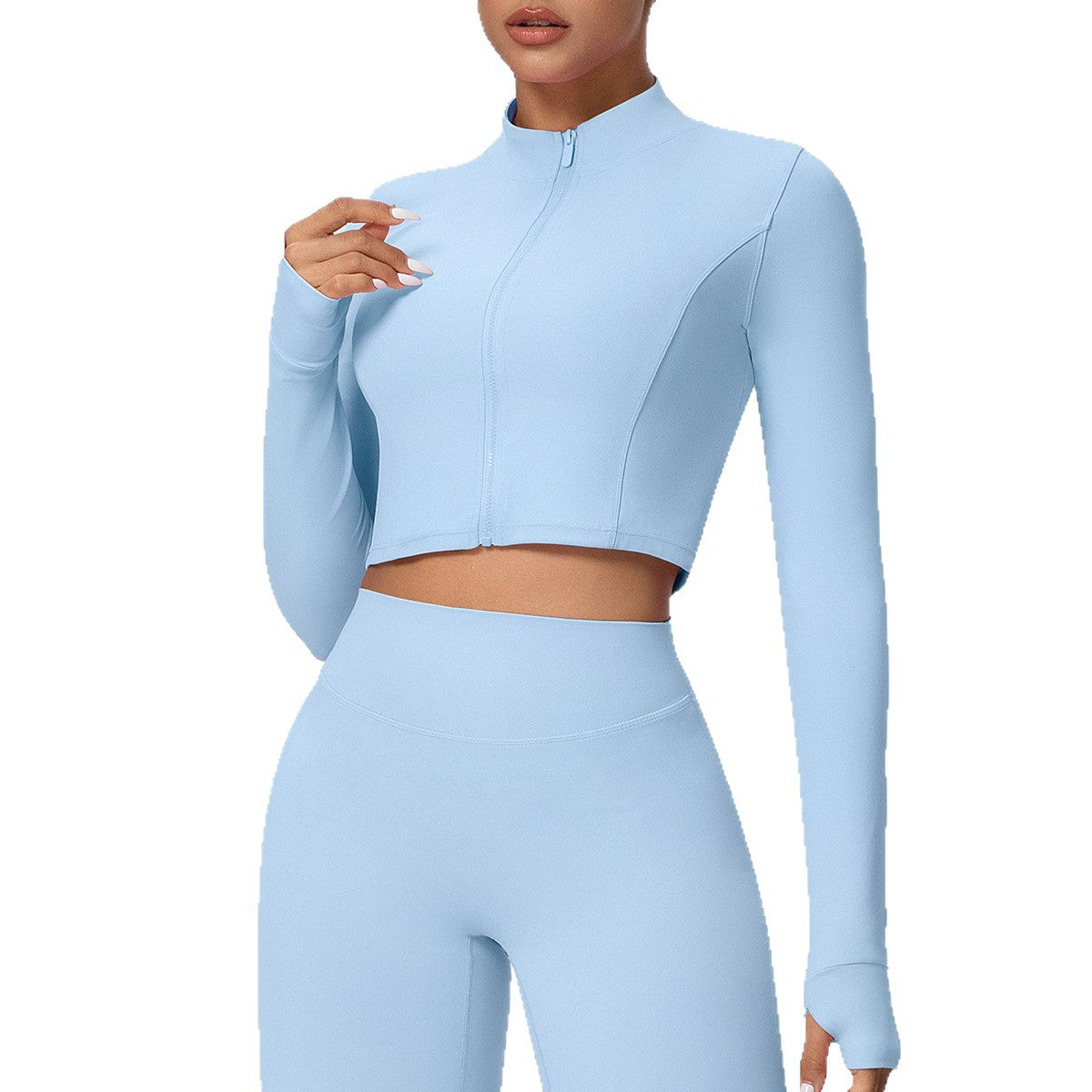 Women's Cropped Zip-Up Yoga Jacket