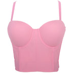 's Backless Tube Top Solid Color Bra Small Sling Detachable