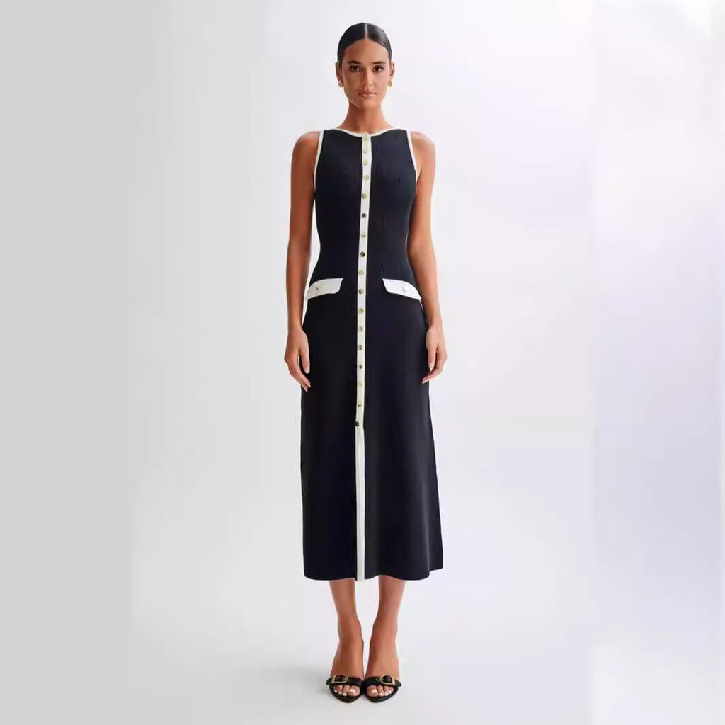 Sleeveless Polyester Maxi Dress