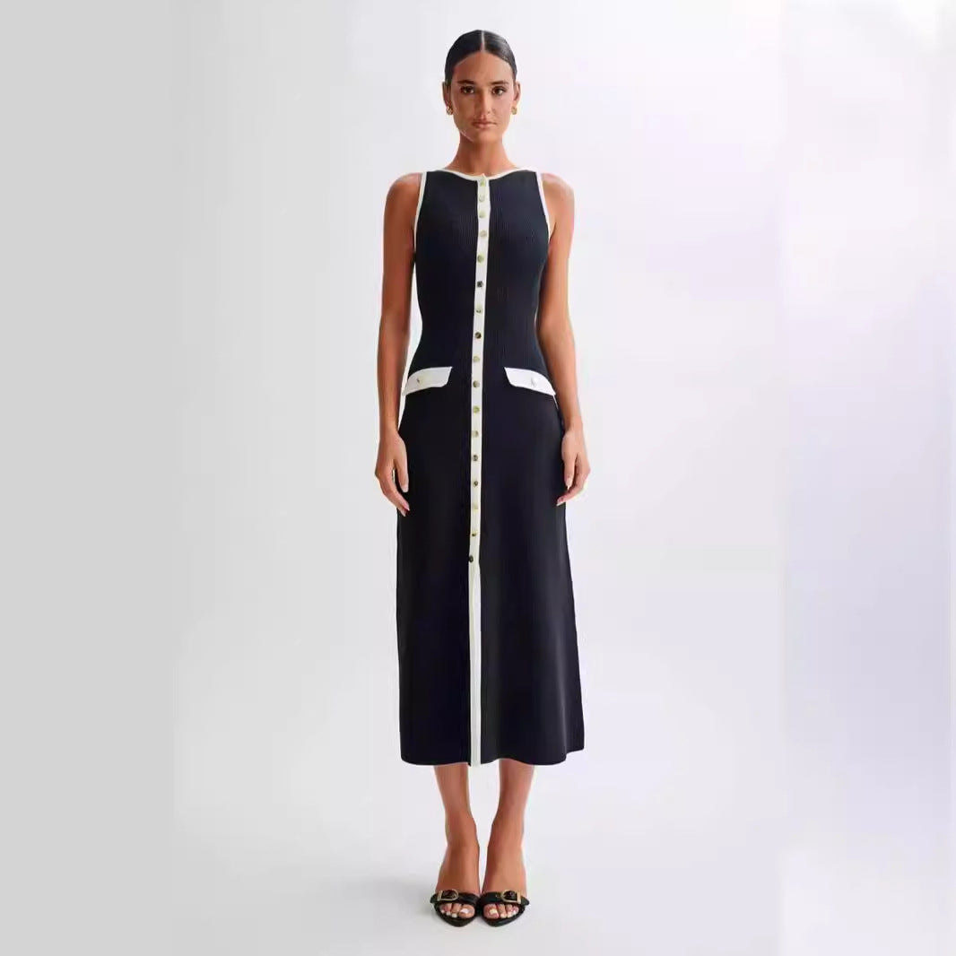 Sleeveless Polyester Maxi Dress